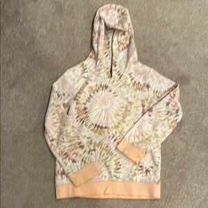 Lands' End Tie-Dye Hoodie - Pink and Brown